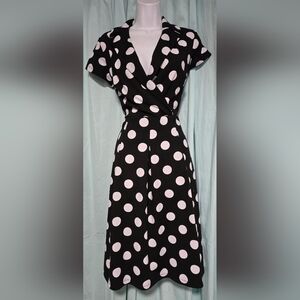 Polka Dot Black and White Dress